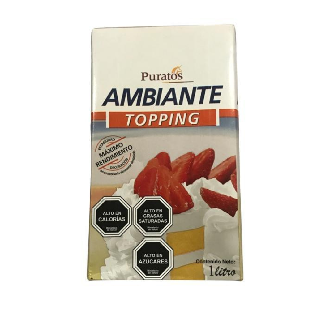 Crema Chantilly Vegana Ambiante Sin Lactosa Puratos 1 Litro-0