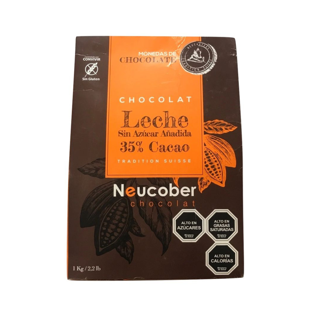 Chocolate Leche 35% Cacao Sin Azúcar Neucober 1 Kg-0