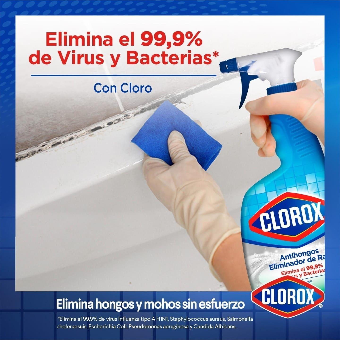 Antihongos Clorox 500 ml elimina virus y bacterias y todo tipo de infección -2
