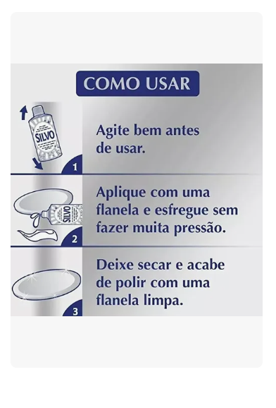 Limpiador de Metales Líquido Silvo Pulidor Metales Finos 200ml-2