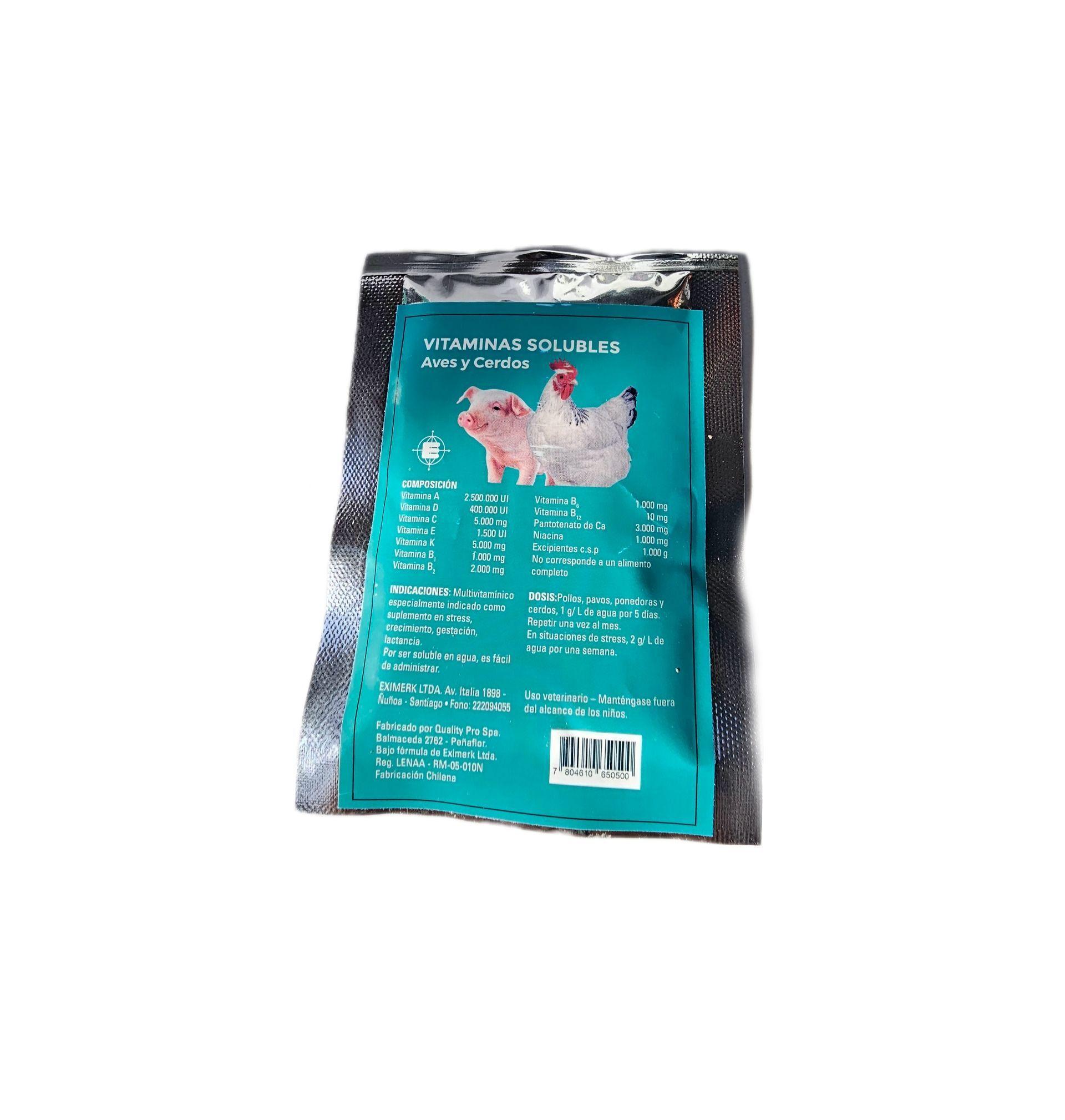 multivitamínico aves - gallinas patos gansos pavos loros catas y todo tipo de aves formato sachet -0