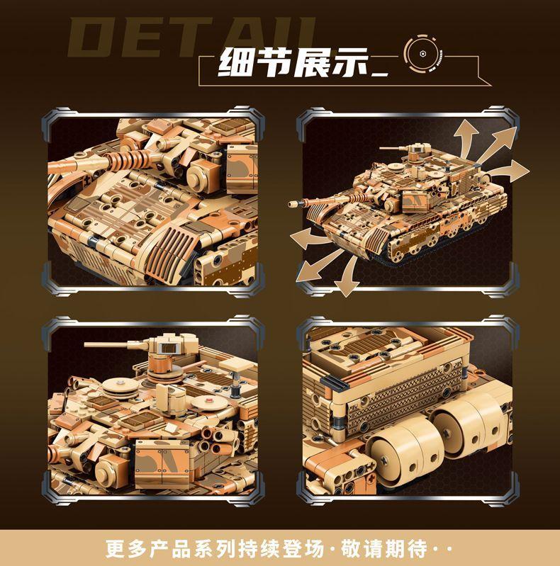Tanque Militar +control Remoto 867pcs(bloques De Construcción)-5