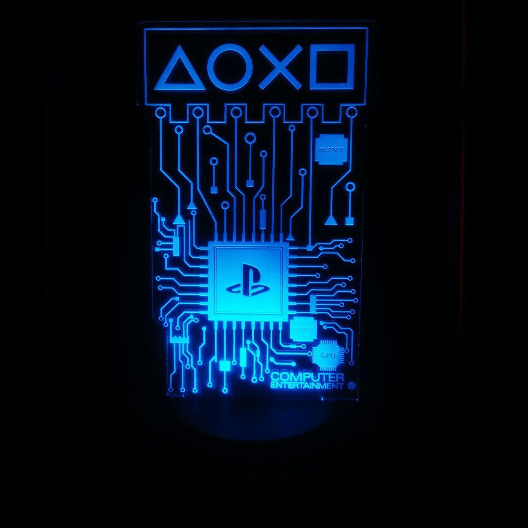 Lámpara Led 3d Playstation + Control Remoto -3