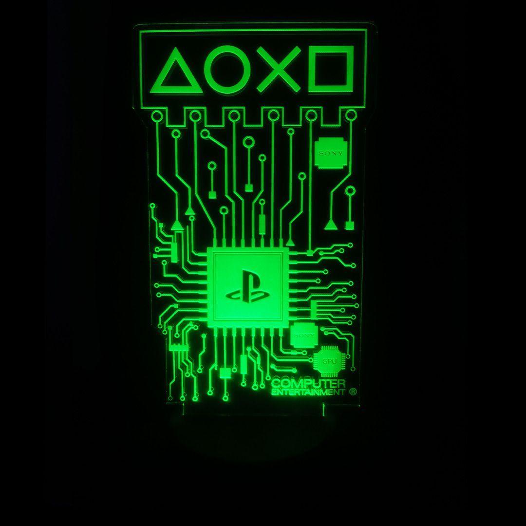 Lámpara Led 3d Playstation + Control Remoto -5