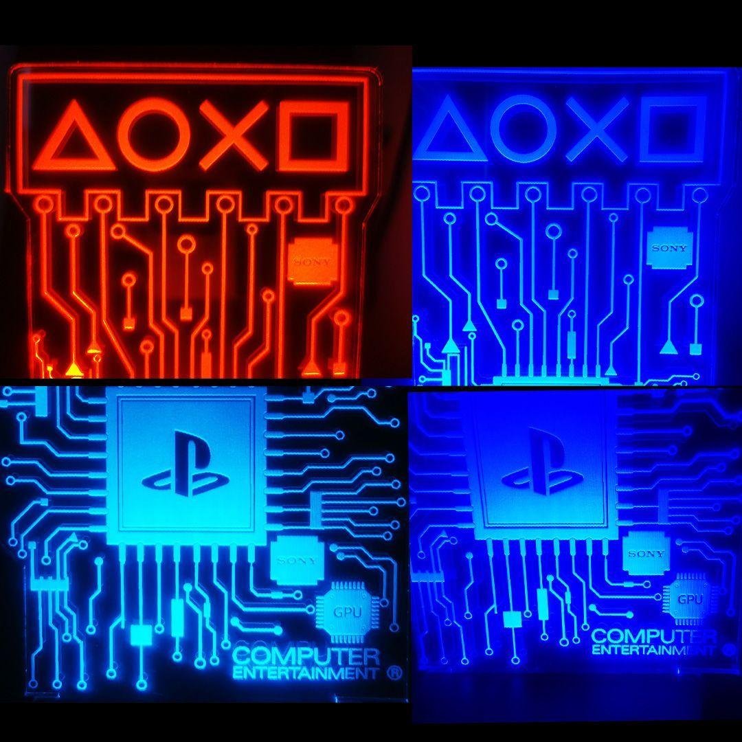 Lámpara Led 3d Playstation + Control Remoto -7