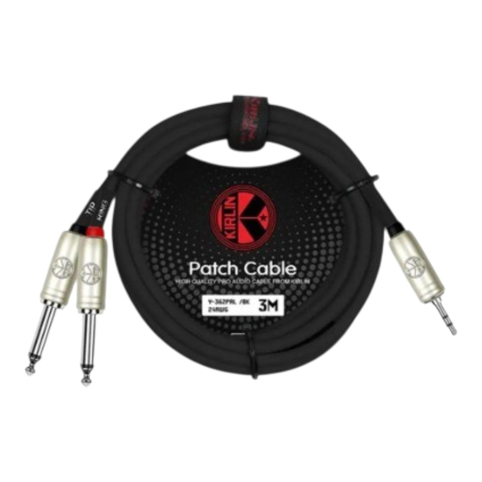 Pack de 2 cables PATCH 3 5mm TRS PLUG 2X 1 4 MONO PLUG 3MTS-4