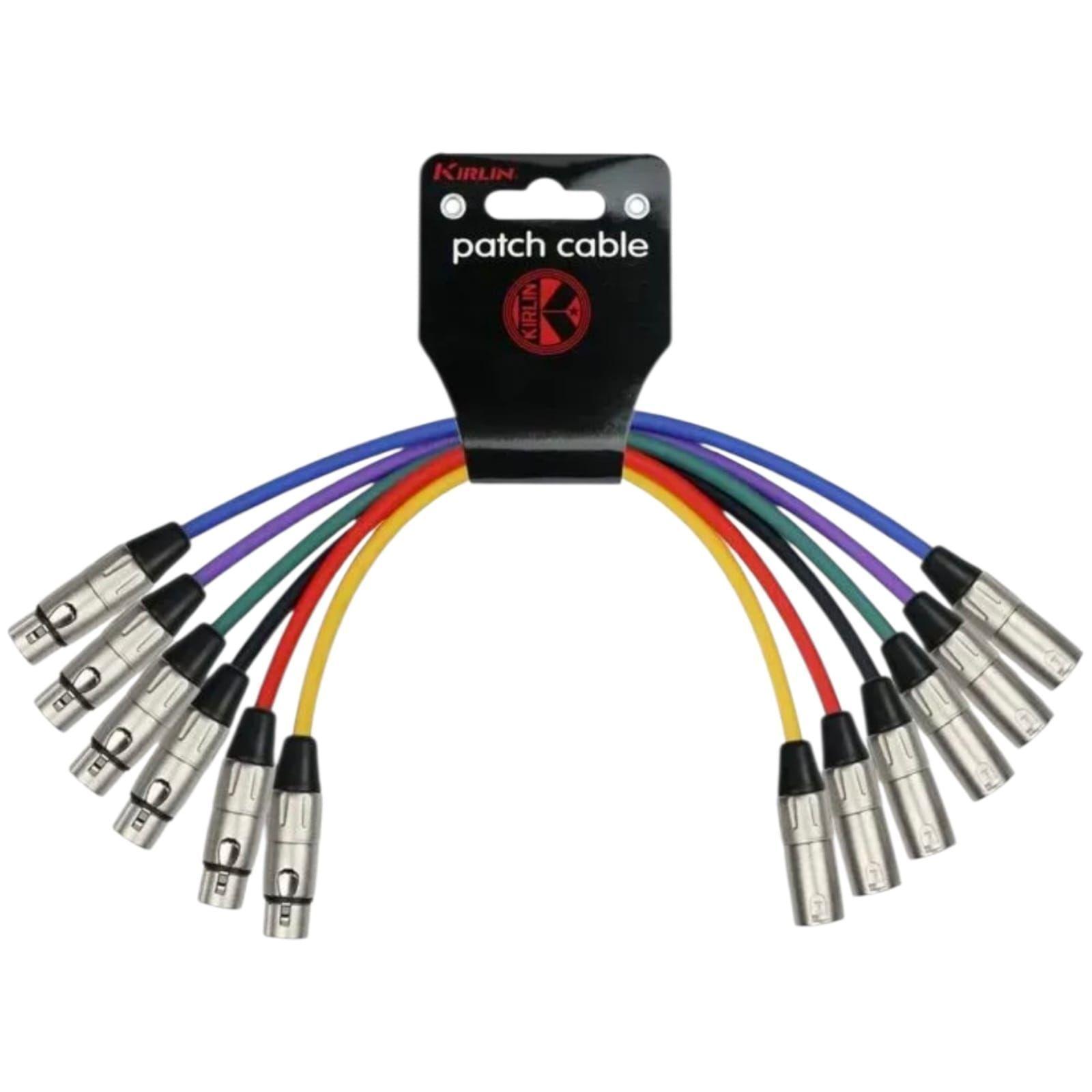 Pack 6 Cables de audio XLR Kirlin de 1mtrs-0