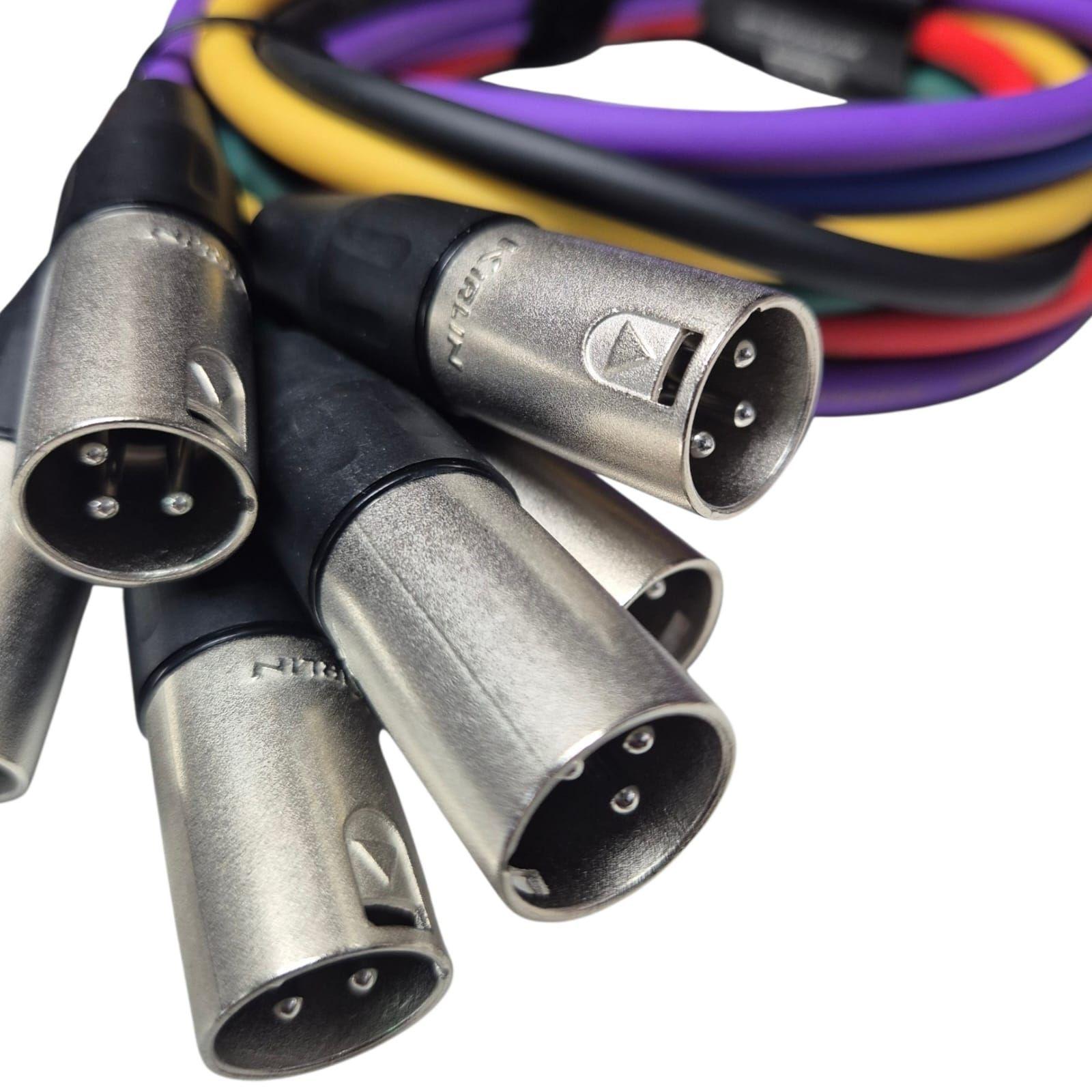 Pack 6 Cables de audio XLR Kirlin de 1mtrs-2