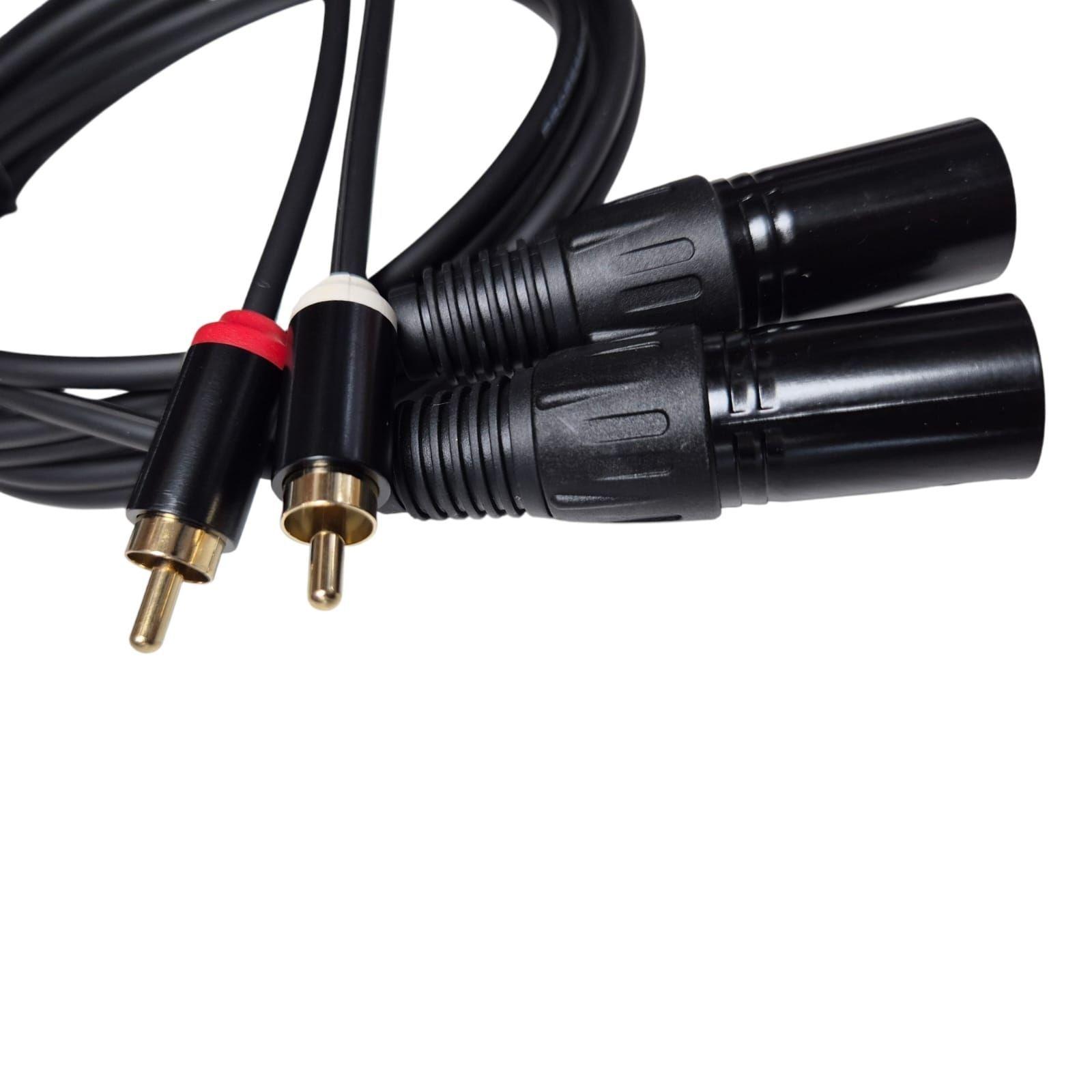Cable de Audio de 2 XLR macho a 2 RCA macho-2