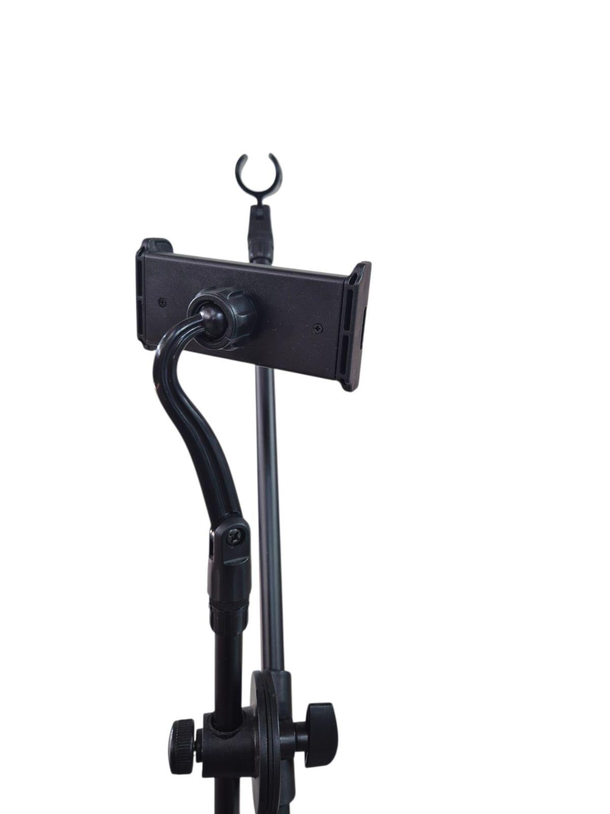 Pedestal De Microfono con Porta Celular-2