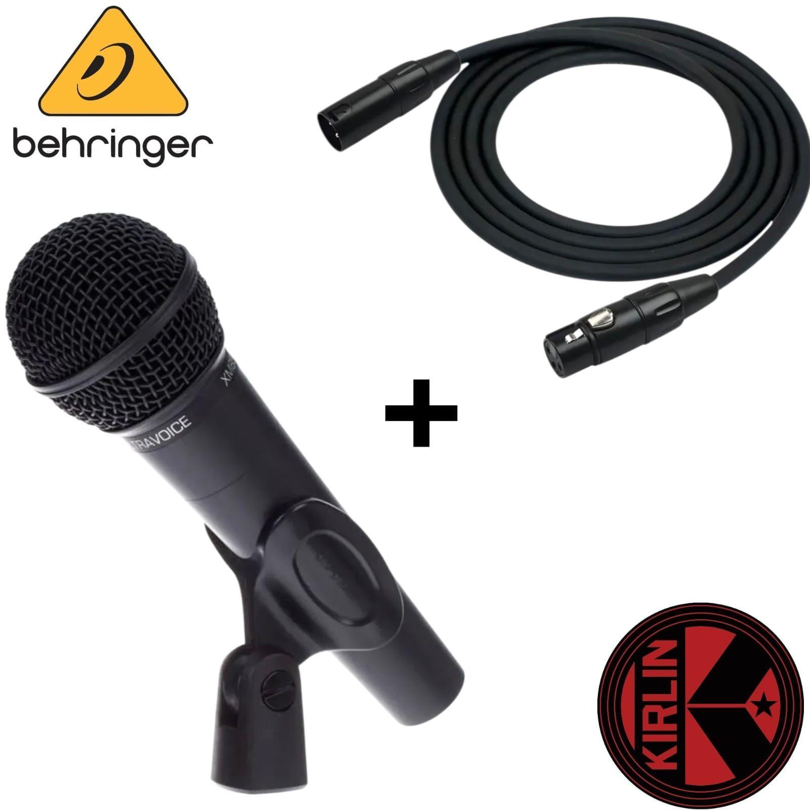 Pack Microfono ULTRAVOICE XM8500 Behringer Cable MPC 270PB BK 6mt kirlin-2