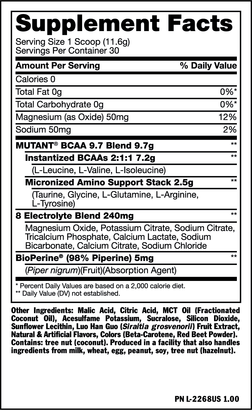 MUTANT BCAA 9.7 348G - Fruit Punch-1