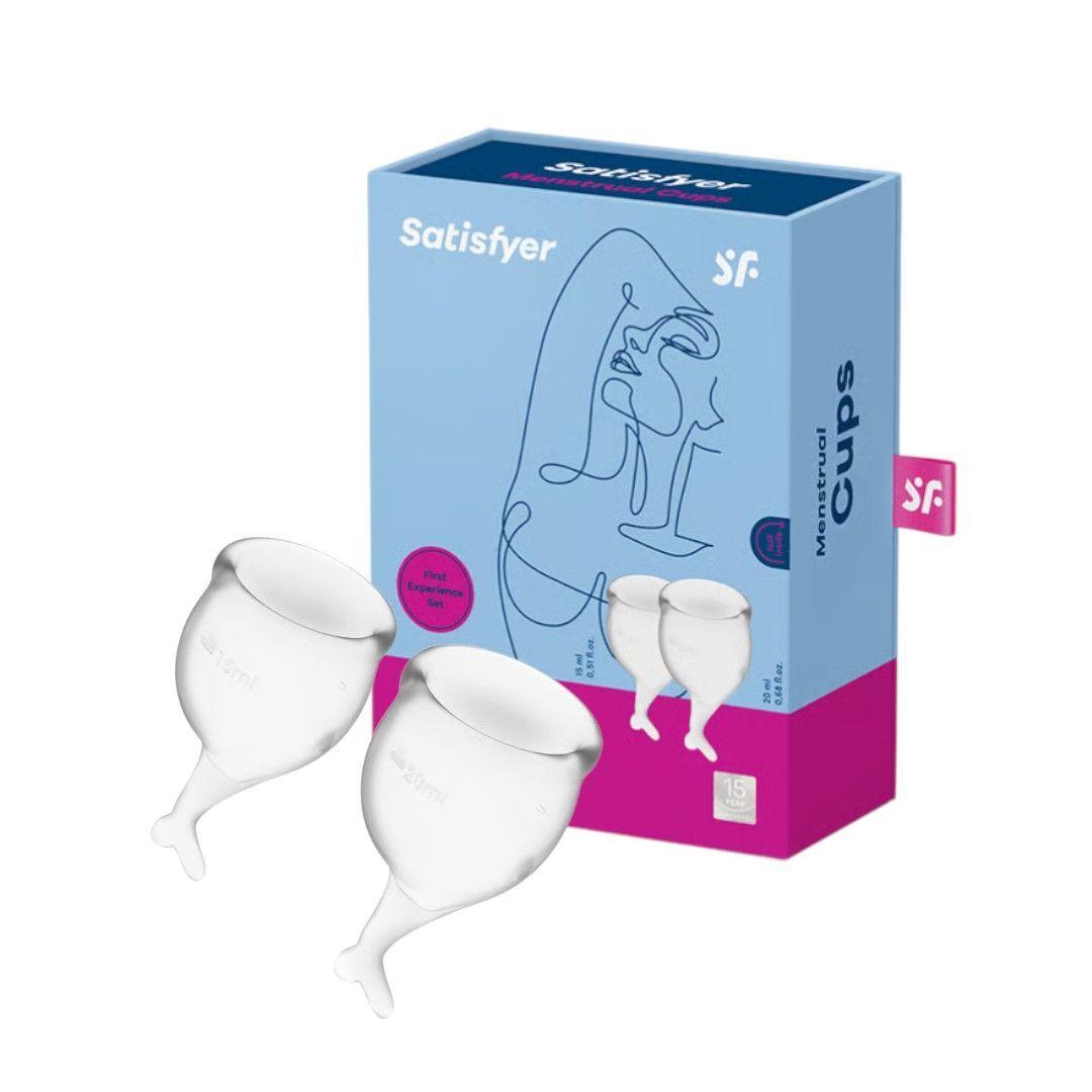 Satisfyer Set de 2 Copitas Menstruales Feel Secure Blanco-0
