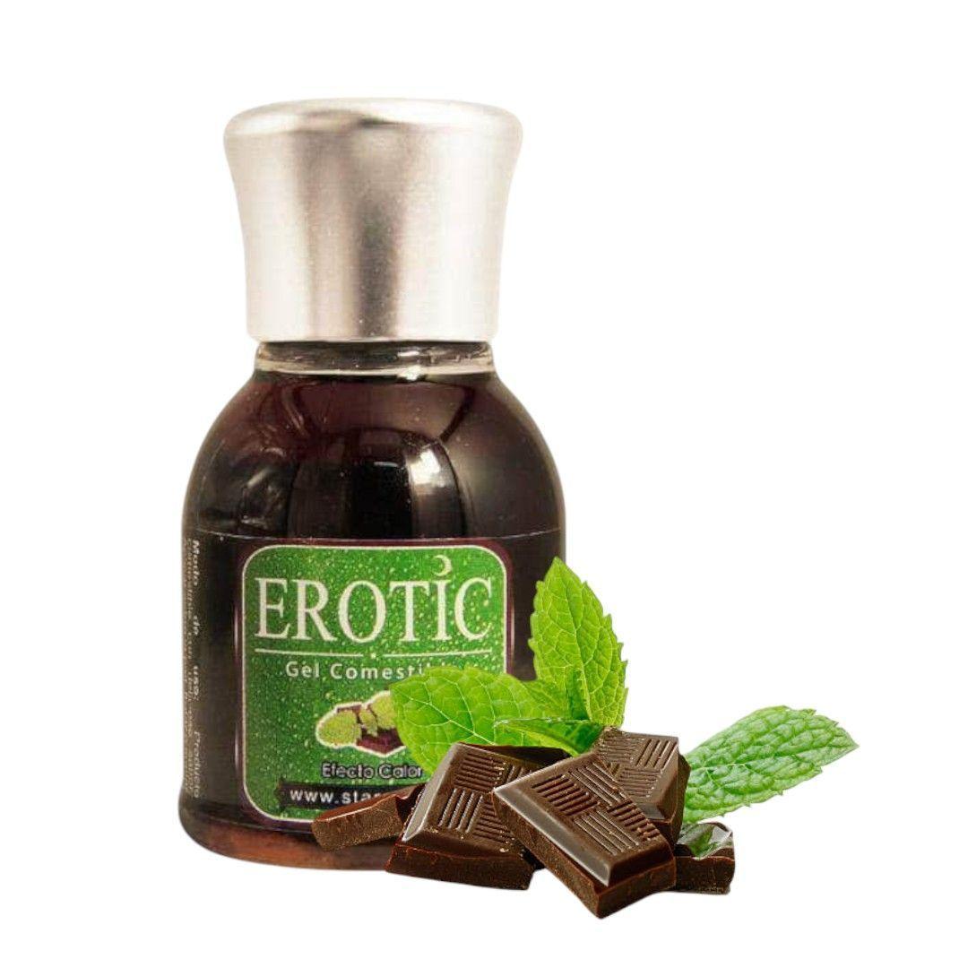 Gel Comestible Erotic Menta Chocolate 30 ml para Masajes y Sexo Oral-0