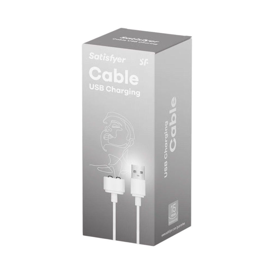 Satisfyer Cable de Carga Magnetico USB Blanco-5