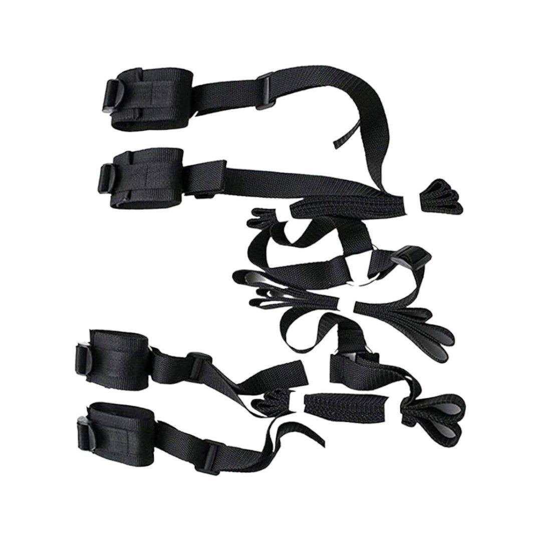  Inmovilizador de Brazos y Piernas para Cama - Negro-6