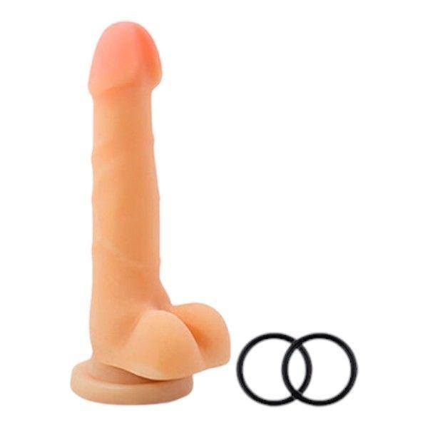 Arnés con Consolador Realístico y 2 Anillos de Soporte Extra-2