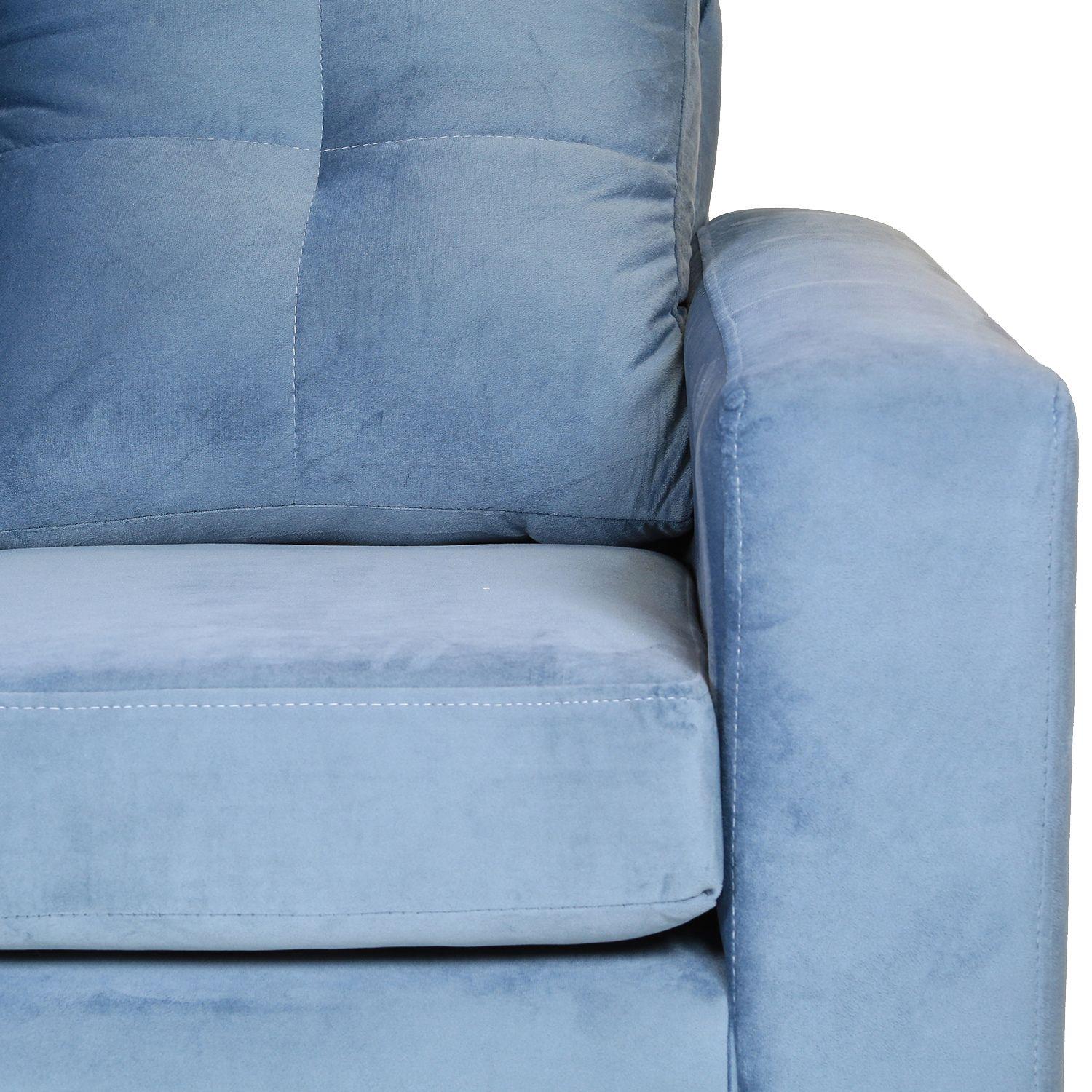 Living Emanuel 3 Cuerpos Y 2 Poufs - Tela Felpa-4