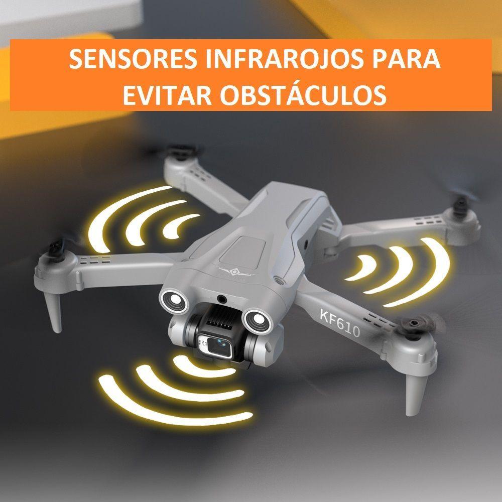 Drone Kf-610 Cámara Dual 3 Baterias Anti-obstáculos Giro 360 v2023 Black-3