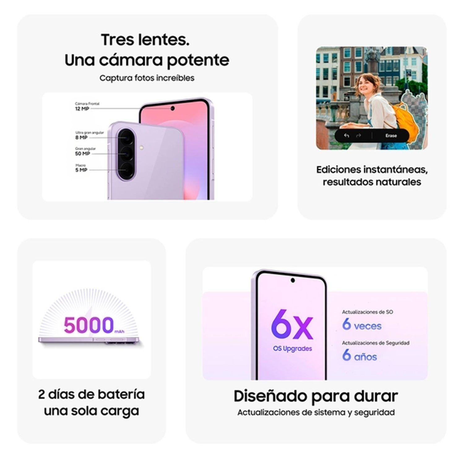 Smartphone Samsung Galaxy A37 5G 128 Gb 6 Gb RAM 50 MP 6,7  LAVENDER-5
