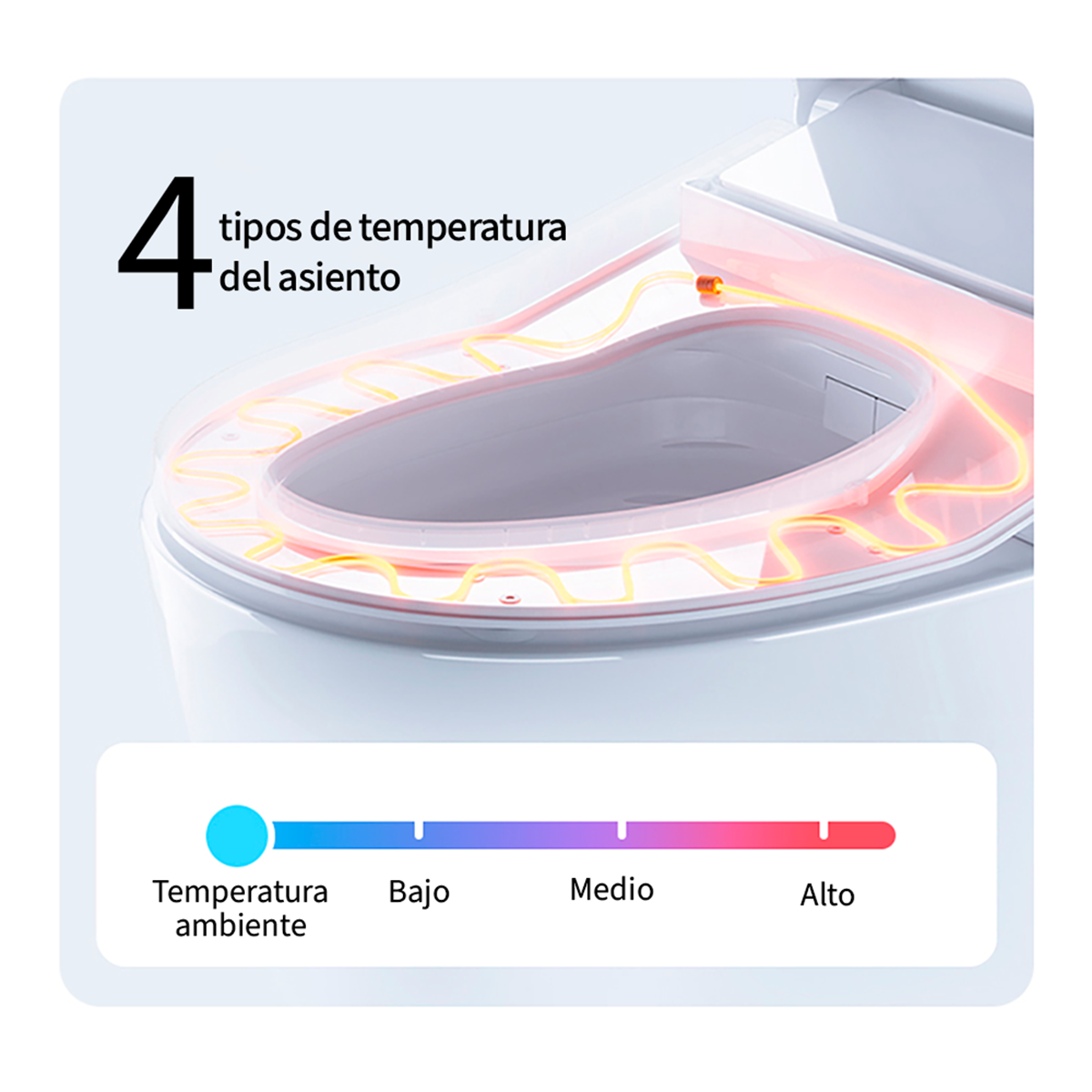 Tapa de Inodoro Inteligente BLU101 L Black Bidé Baño WC Japonés-6