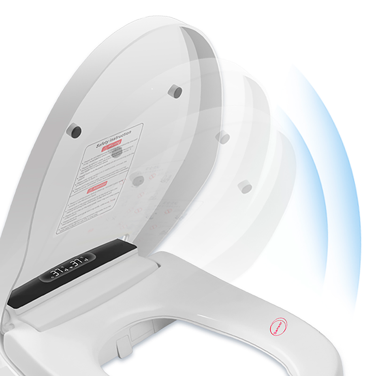 Tapa Asiento de Inodoro Inteligente BLU105 S Black Bidet Baño WC Japonés-6