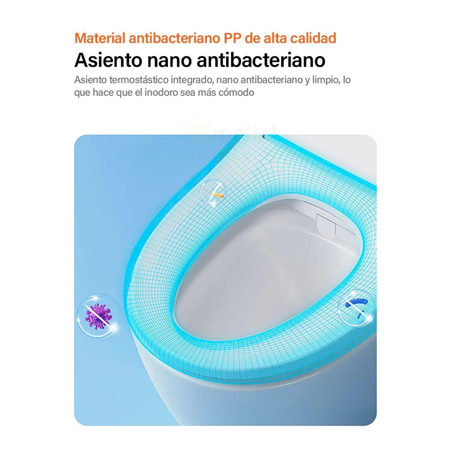 Tapa De Inodoro Inteligente Tipo U Plano Blu102wl Asiento con Bidé Integrado-6