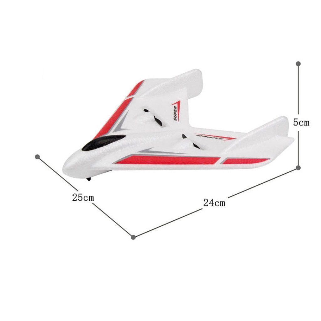 Avión FX-601 Anti-choque a Control remoto - Avión de combate - Ala fija - 2,4G - Rojo-3