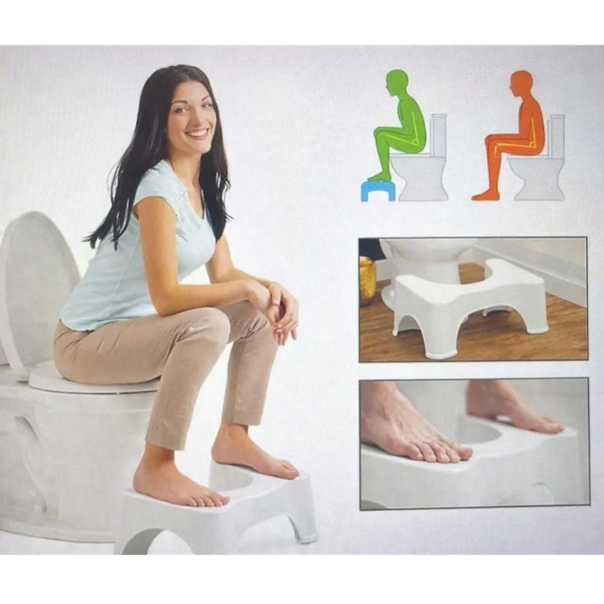 Banca Ergonómica Apoya Pies WC Mejora Postura Natural Digestiva-2