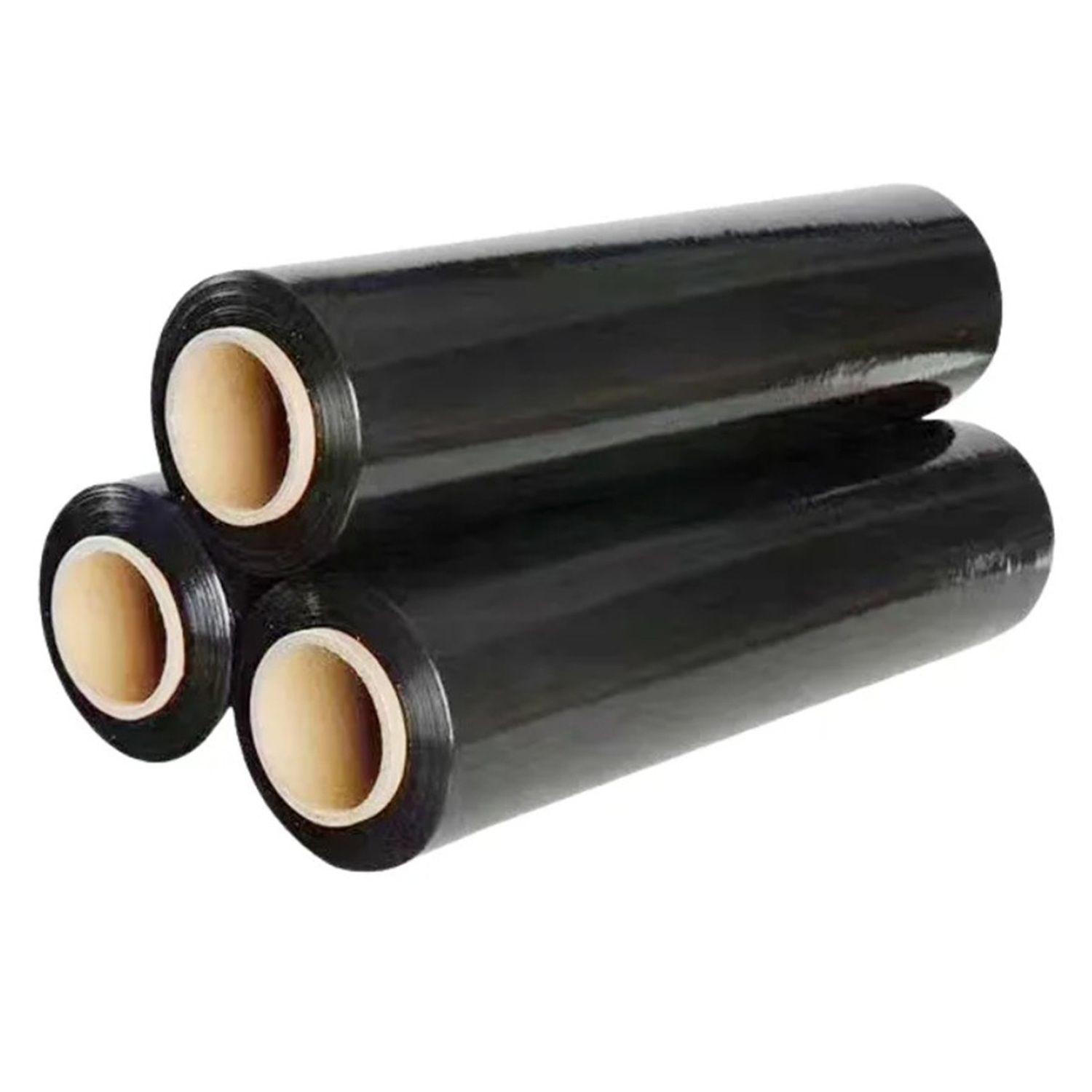 Rollo Stretch Film Alusa Embalaje Autoadherente Negro 300m Negro-2