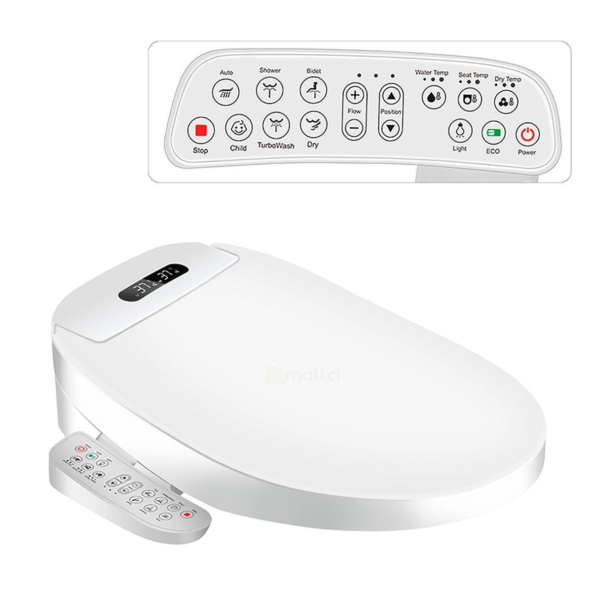 Tapa de Inodoro Inteligente BLU102 S con Bidet Panel Control Lateral-2