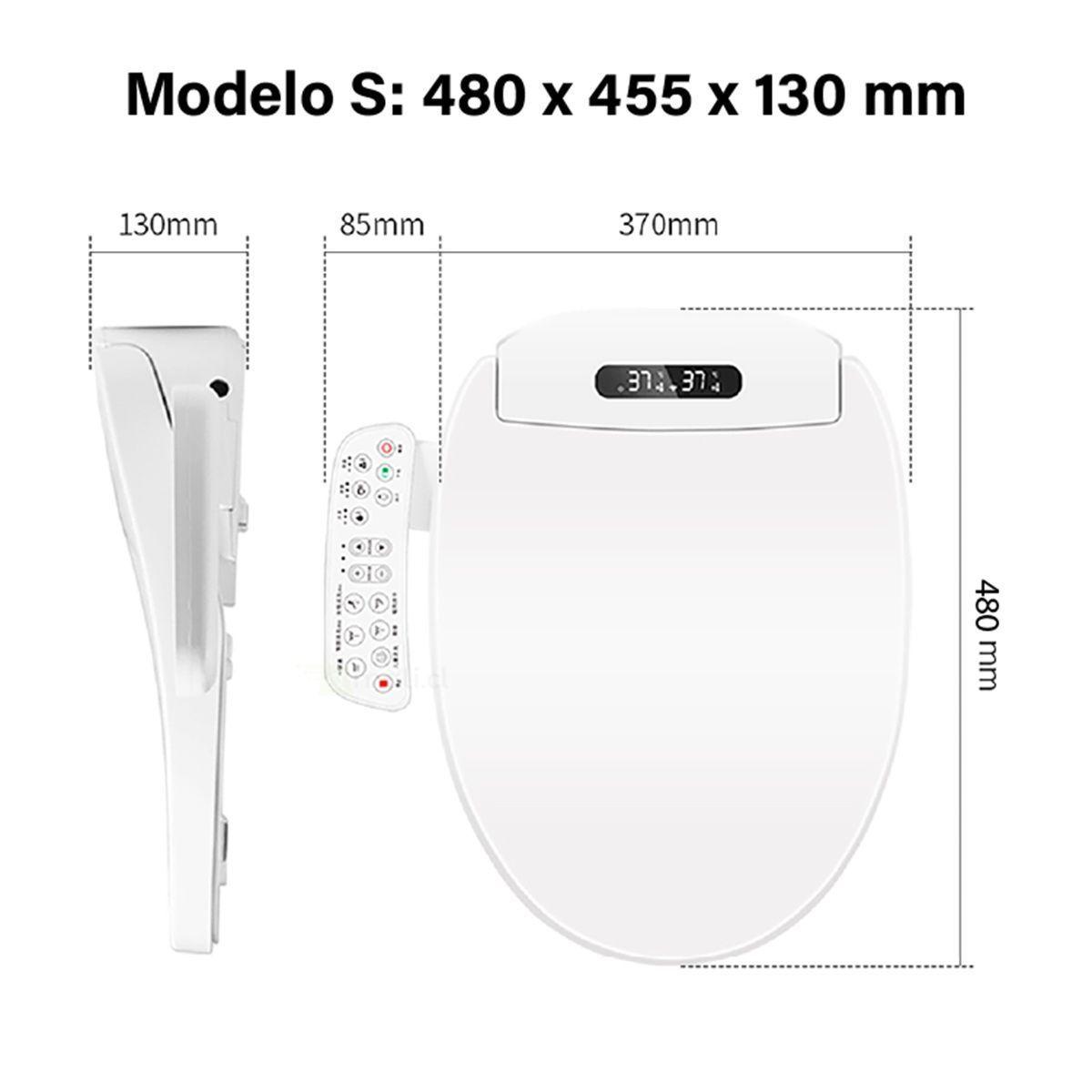 Tapa de Inodoro Inteligente BLU102 S con Bidet Panel Control Lateral-3