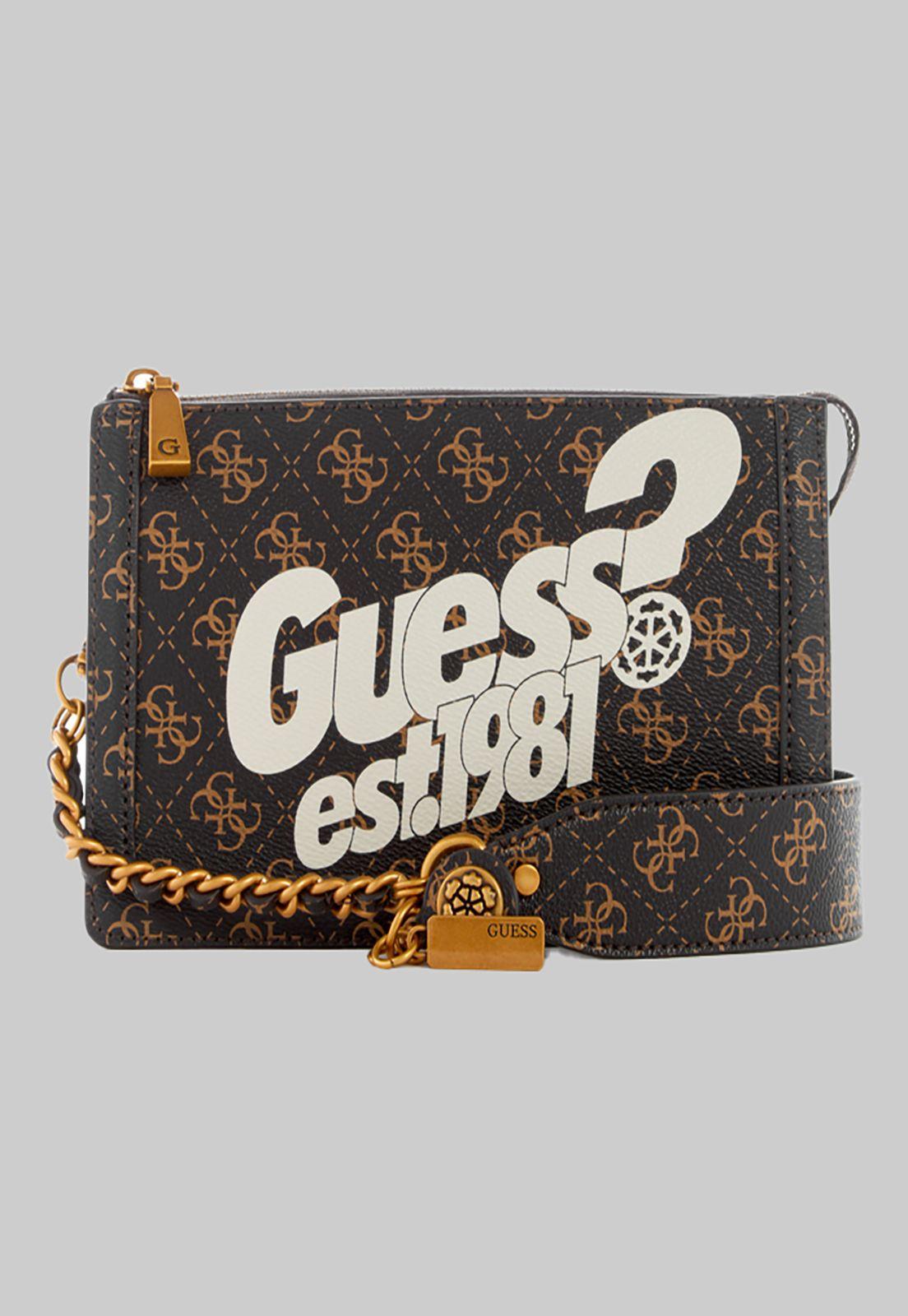 Mini Cartera Guess Abey Multi Cmprtmnt Shldr Bag Bnl Café-0