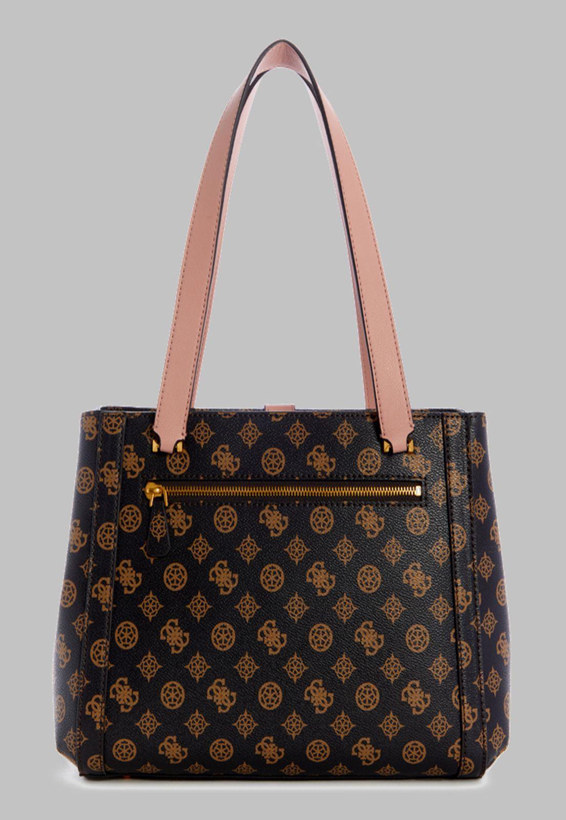 Cartera Guess Briana Shoulder Satchel Mlo Café-2