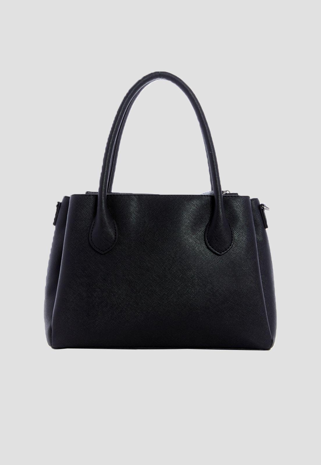 Cartera Brownsville Satchel Bla Negro Guess-2