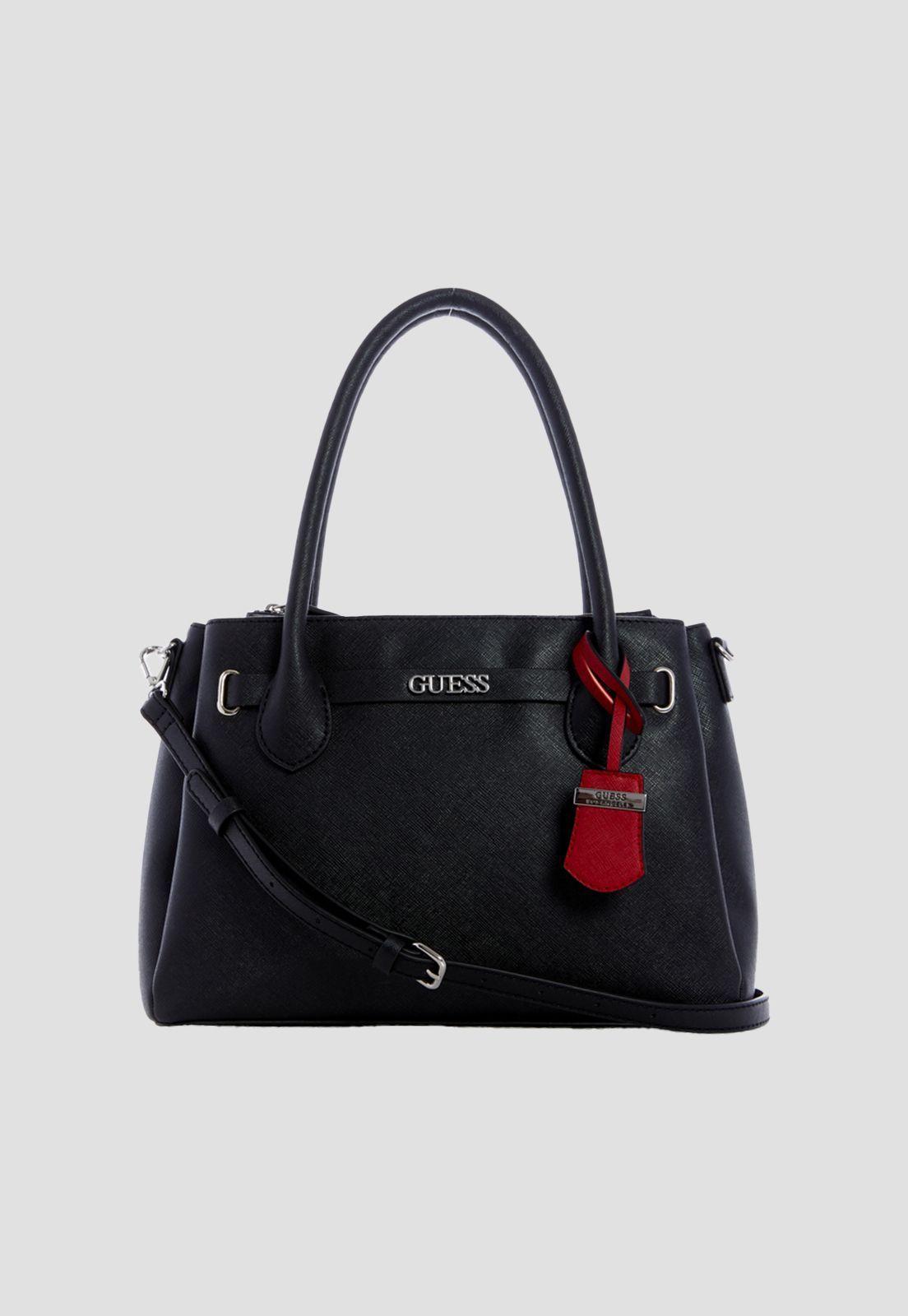 Cartera Brownsville Satchel Bla Negro Guess-0