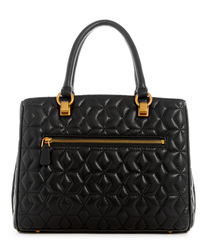 Cartera Guess Elenia Girlfriend Satchel Bla Negro-2