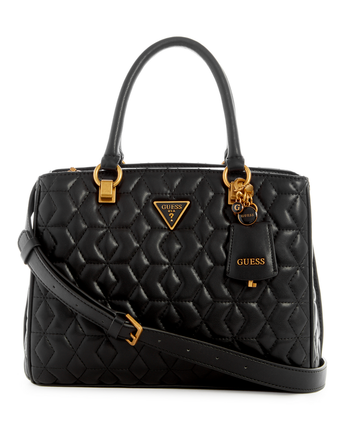 Cartera Guess Elenia Girlfriend Satchel Bla Negro-0