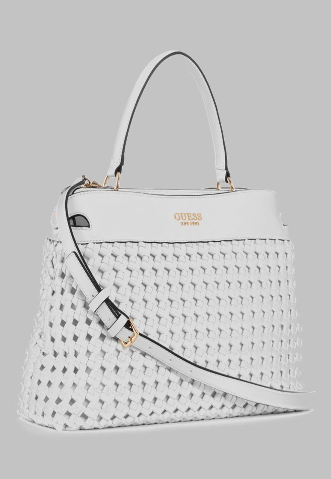 Cartera Guess Sicilia Satchel Whi Blanco-1