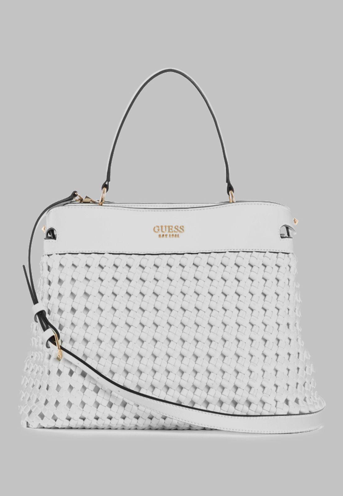 Cartera Guess Sicilia Satchel Whi Blanco-0