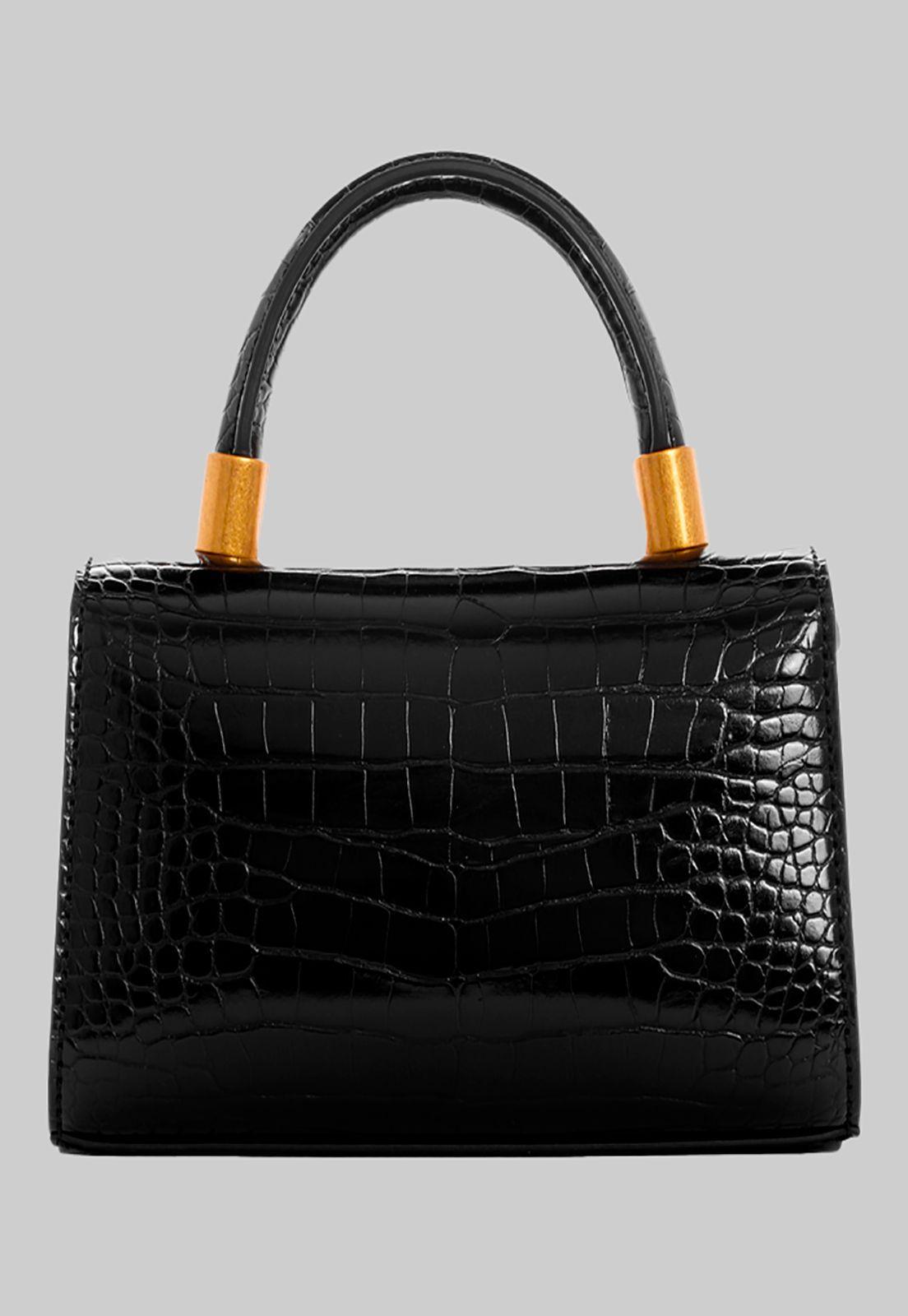 Cartera Night Fall Top Handle Flap Bla Negro Guess-2