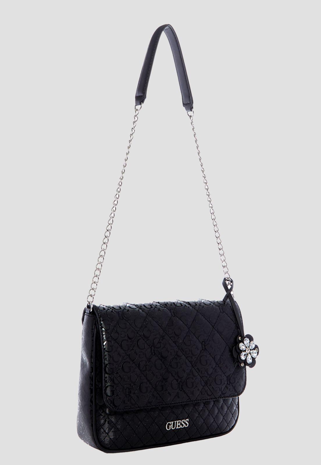 Cartera Gretna Crossbody Flap Bla Negro Guess-1