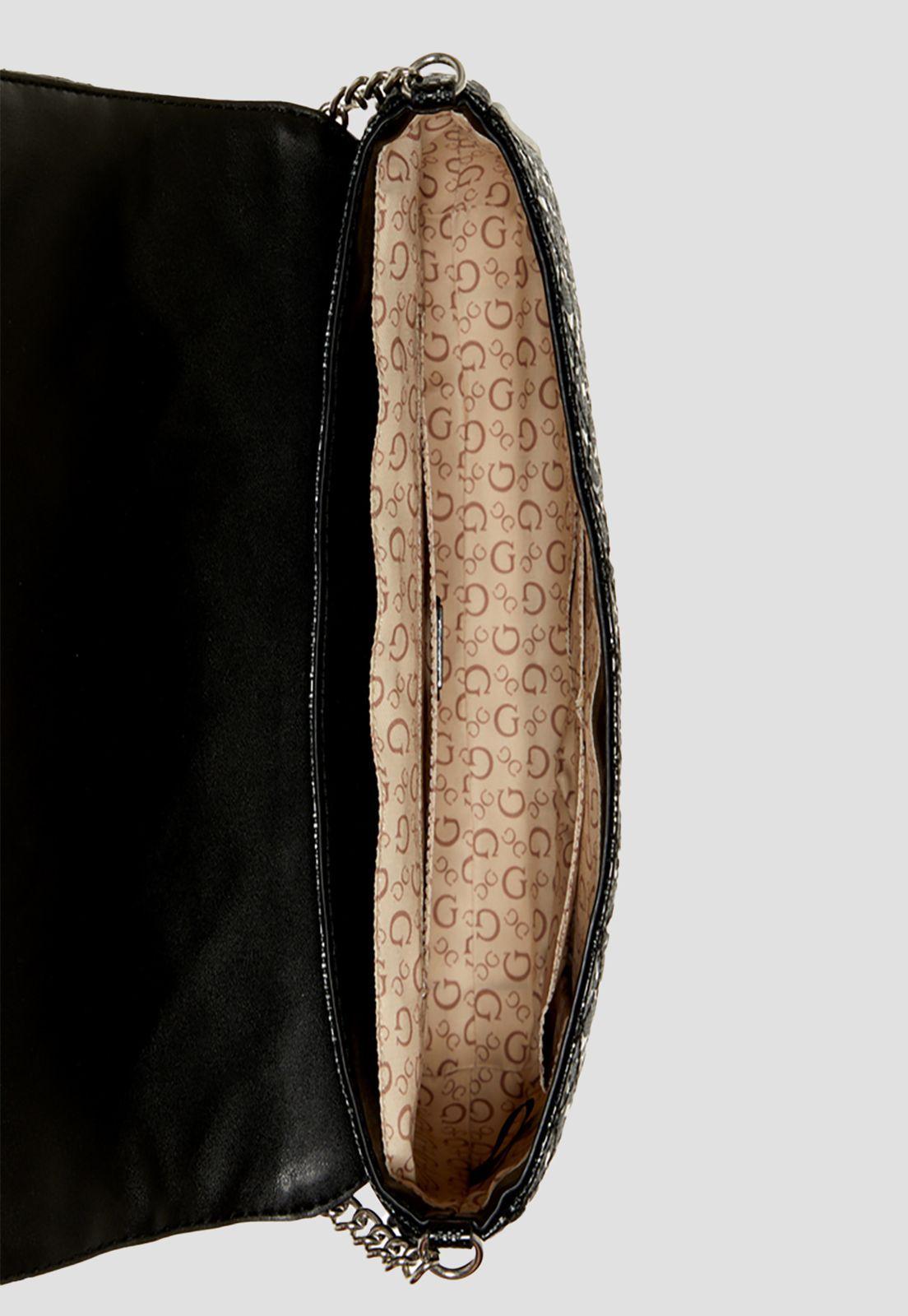 Cartera Gretna Crossbody Flap Bla Negro Guess-3