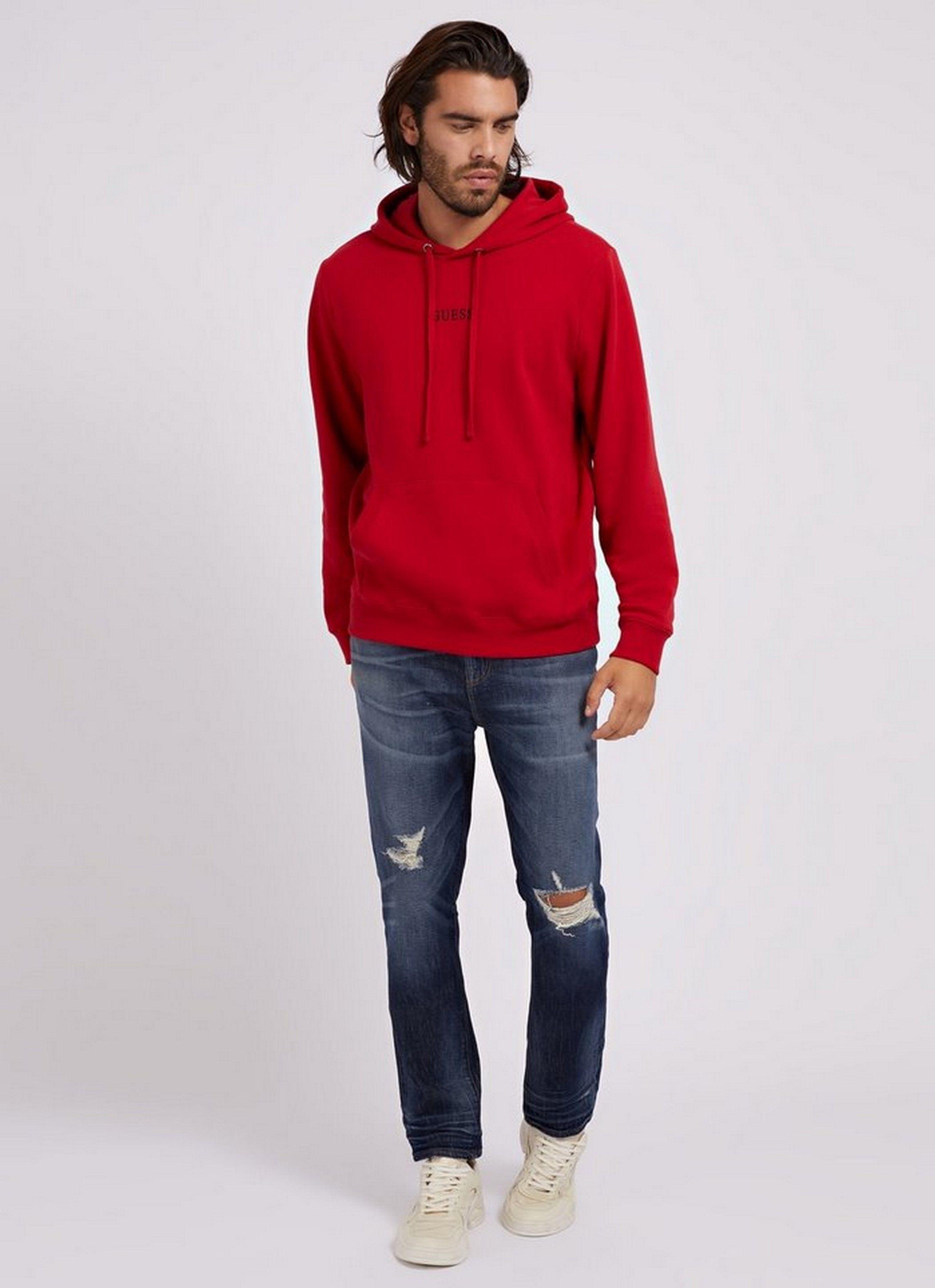 Poleron Guess Roy Guess Hoodie G532 Rojo-0