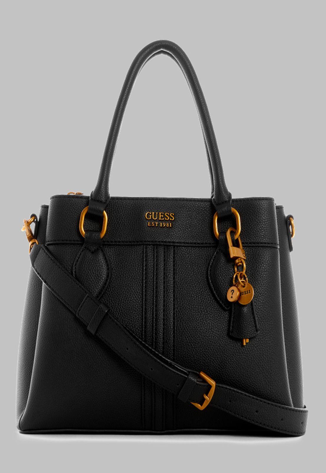 Cartera Guess Kasinta 3 Compartment Satchel Bla Negro-0