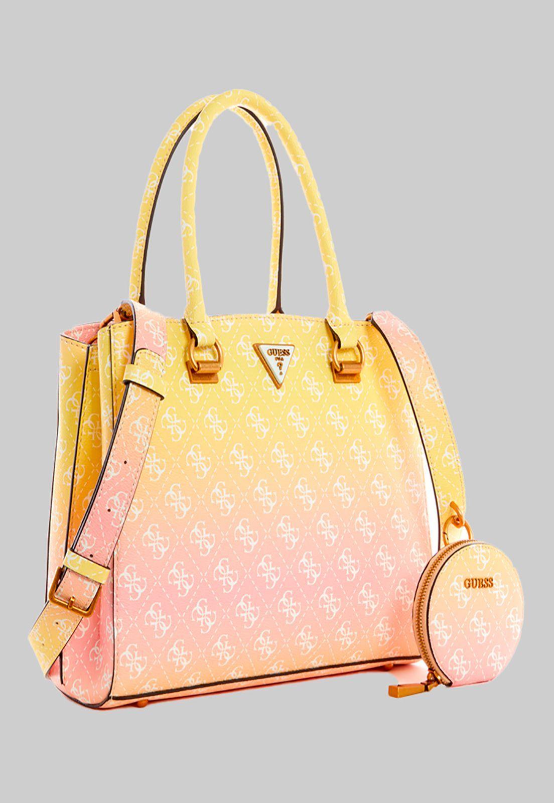 Cartera Alexie Girlfriend Satchel Amarillo Guess-1
