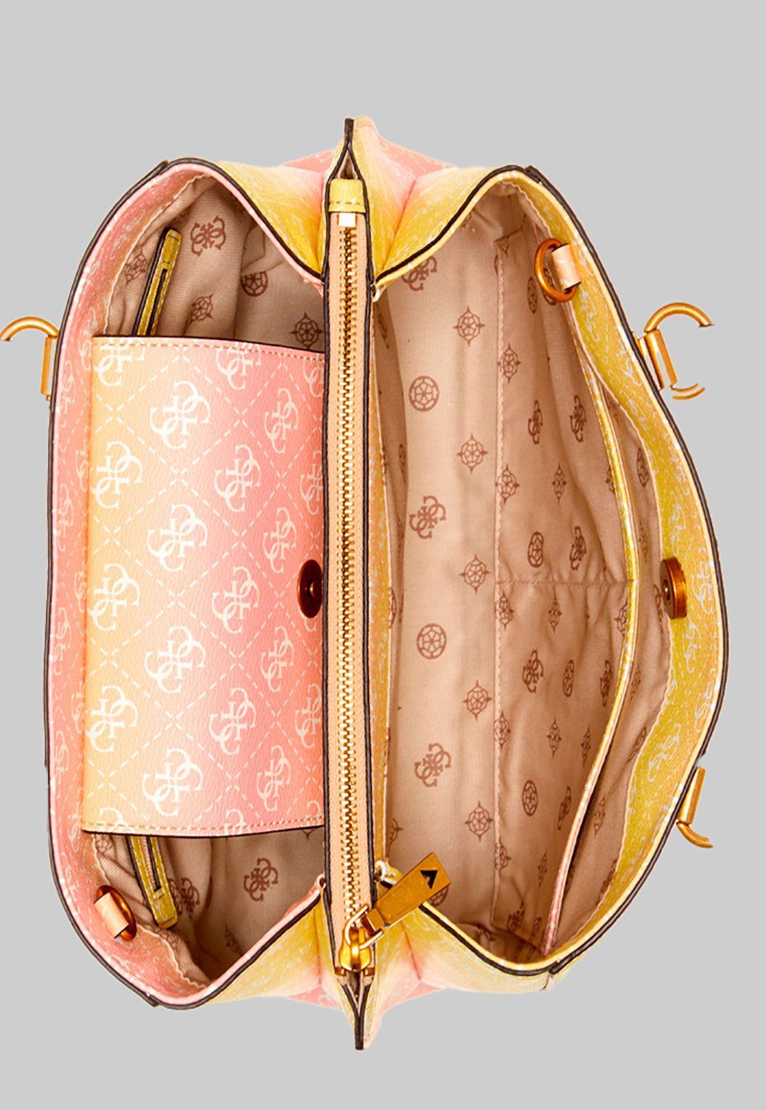 Cartera Alexie Girlfriend Satchel Amarillo Guess-3