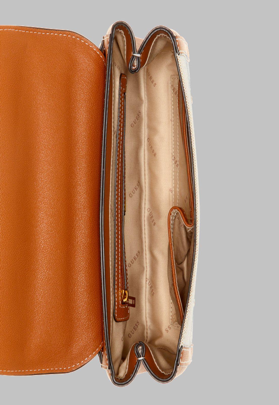 Cartera Guess Katey Flap Shoulder Bag Ntc Café-3