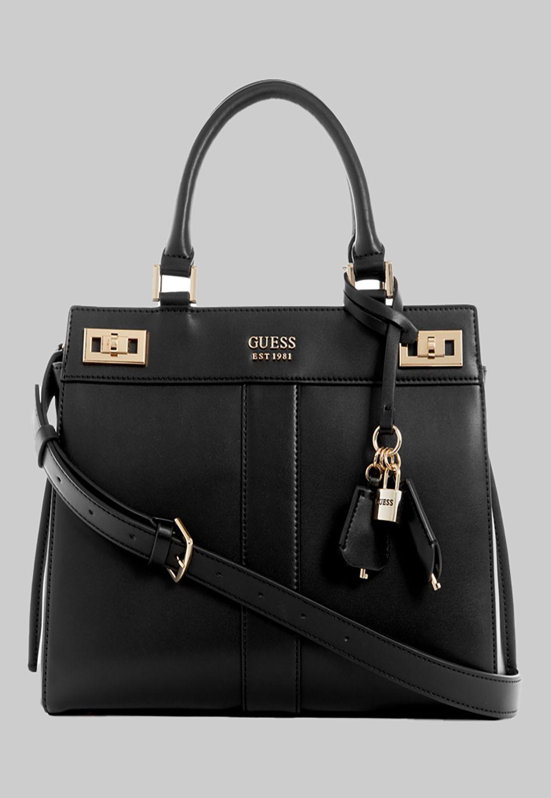 Cartera Guess Katey Luxury Satchel Bla Negro-0