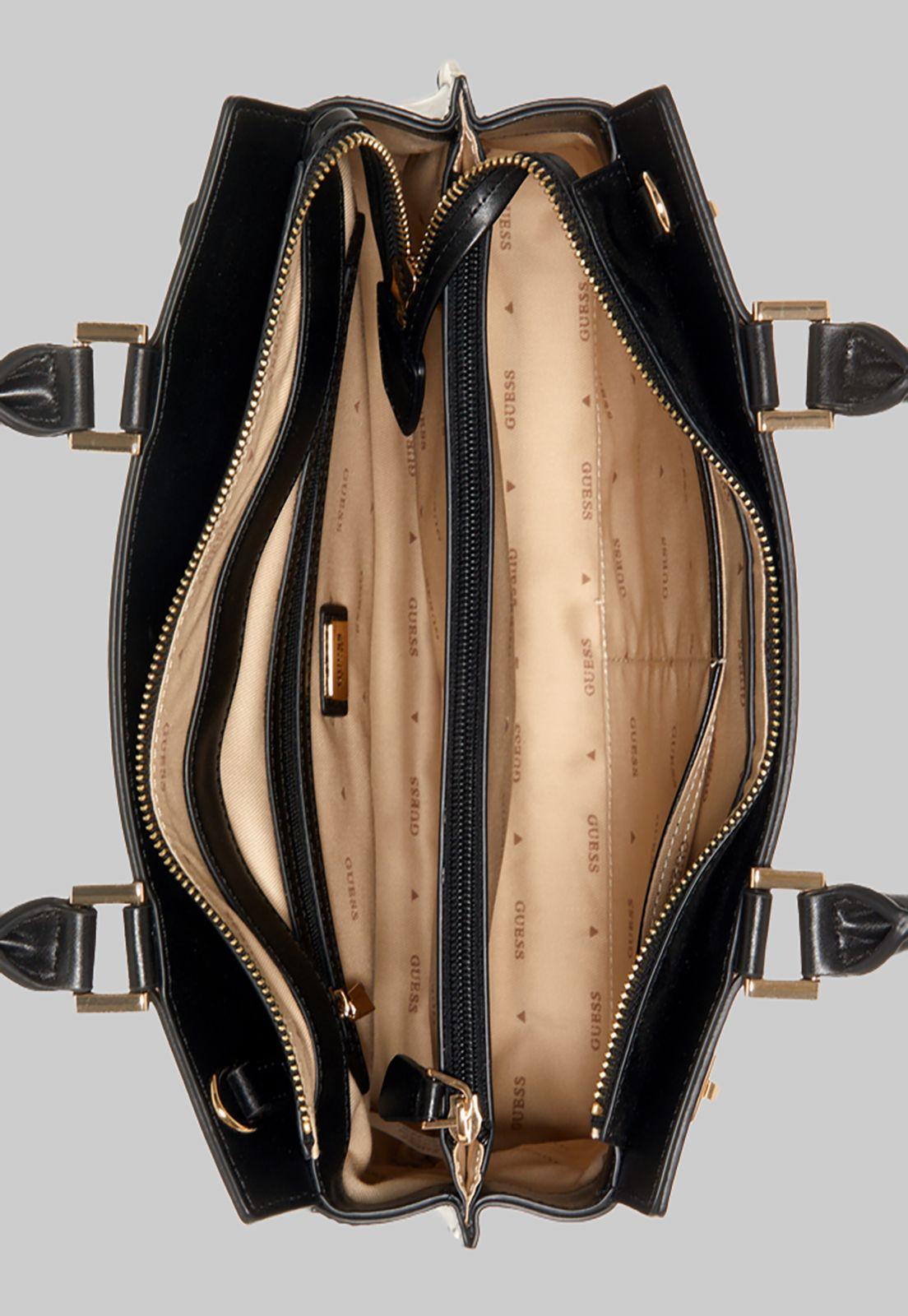 Cartera Guess Katey Luxury Satchel Bla Negro-3